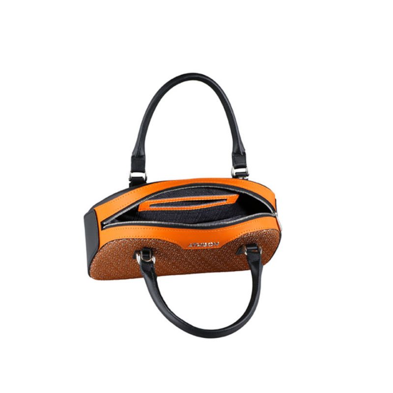 Athison-Borsa-handbag-stresa-pelle-cotone-leather-cotton-arancione-verde-light-green-aperta-rid-1.jpg