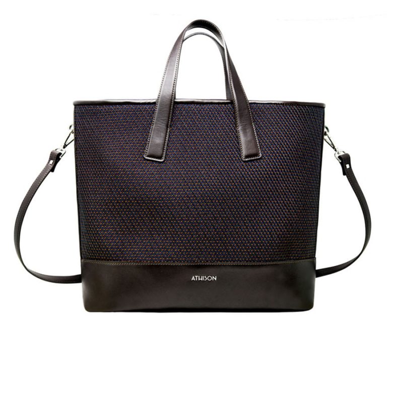 Tote bag “Morasco” in Cotone intrecciato e Pelle