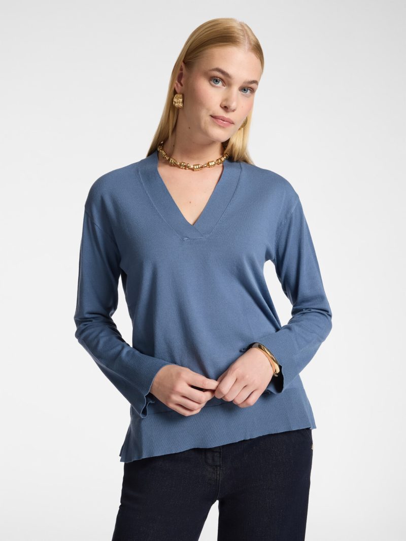ELENA MIRO’ Maglia viscosa scollo a V