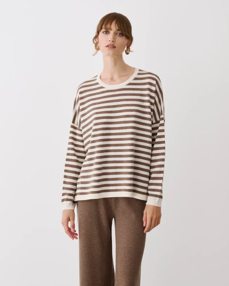 MAIDA MILA Maglia rigata lana e cashmere